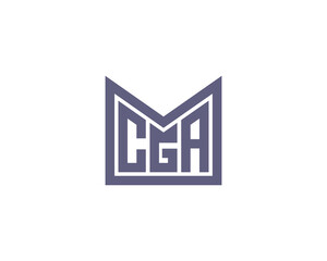 Fototapeta premium CGA logo design vector template. CGA