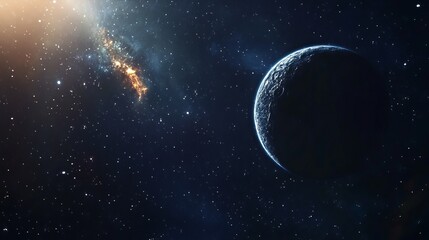 Stunning outer space background with nebula, stars, and cosmic dust in deep space