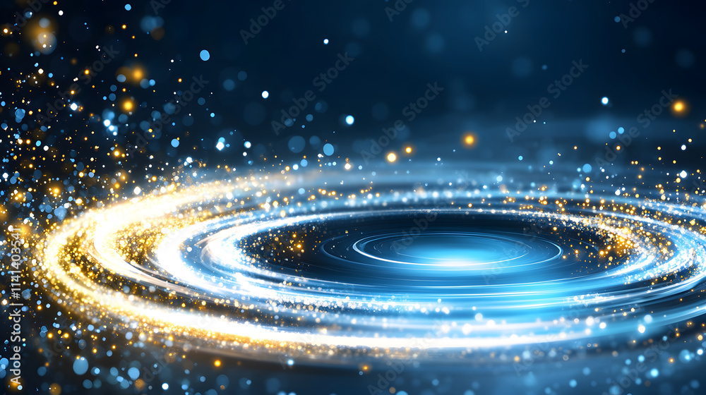 Aufkleber A mesmerizing swirl of light and sparkles, creating a cosmic and ethereal atmosphere reminiscent of a galaxy