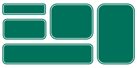 collection of green plate road sign templates