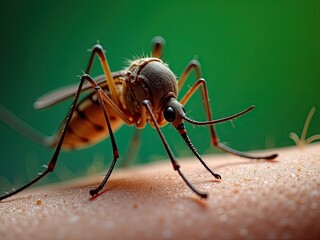 Fototapeta premium ant on a leaf generative ai