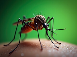 Fototapeta premium ant on a leaf generative ai