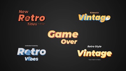 Vintage Retro Titles