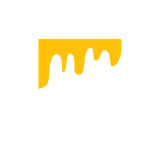 corner border of melted cheese