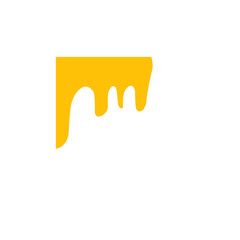 corner border of melted cheese