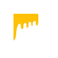 corner border of melted cheese