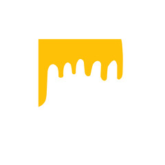 corner border of melted cheese