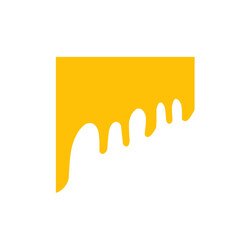 corner border of melted cheese