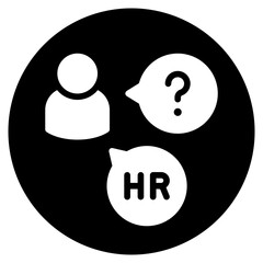 hr manager glyph icon