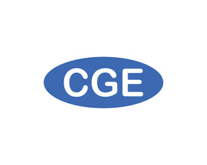 CGE logo design vector template. CGE