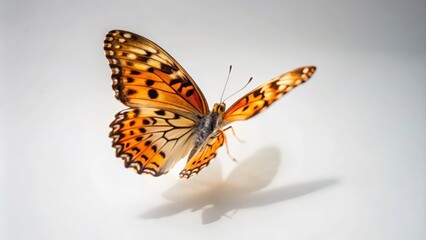 Fototapeta premium A Close-Up of an Orange and Black Butterfly in Flight