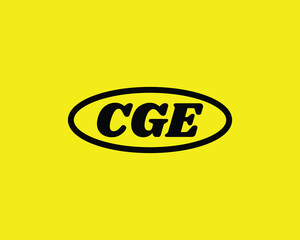 CGE logo design vector template. CGE