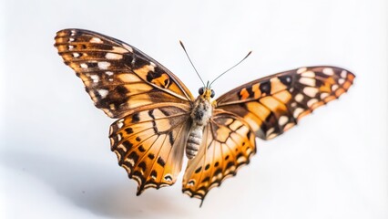 Fototapeta premium A Close-Up of a Vibrant Orange and Black Butterfly with Wings Spread Wide