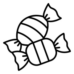 Candy icon for sweet snacks made of sugar