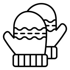 Glove icon to warm the palms in winter