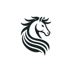 horse silhouette, vector illustration