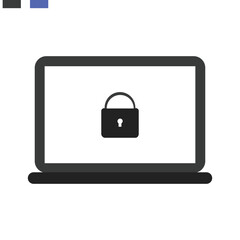 Security Icon Locked Laptop