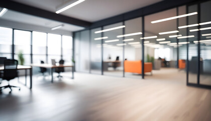 Photo blur background of modern office interior design contemporary workspace for creative business