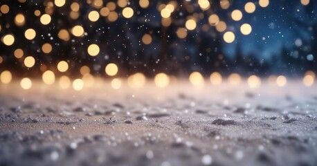Shimmering bokeh background with sparkling snow, sparkles, bokeh, wintry