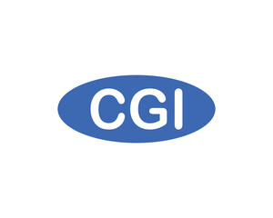 CGI logo design vector template. CGI