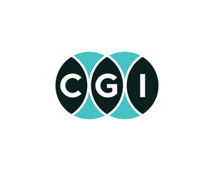 CGI logo design vector template. CGI