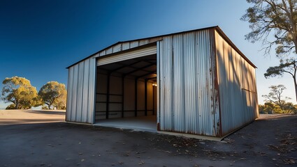 Naklejka premium beach huts at sunset background 