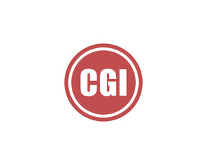 CGI logo design vector template. CGI