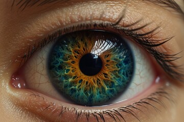 Fototapeta premium close up of a female eye