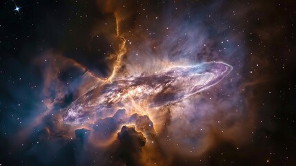 Obraz premium Theme stars nebula sky purple galactic background