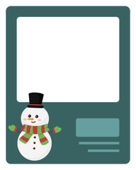 Winter frame isolated on white background.