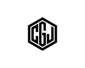 CGJ logo design vector template. CGJ