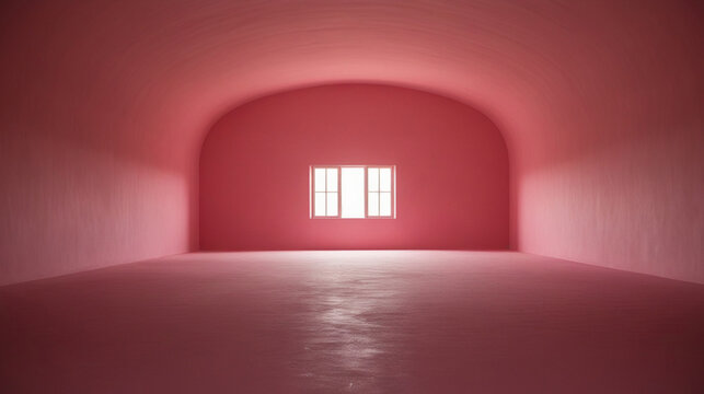 Pink empty big room background