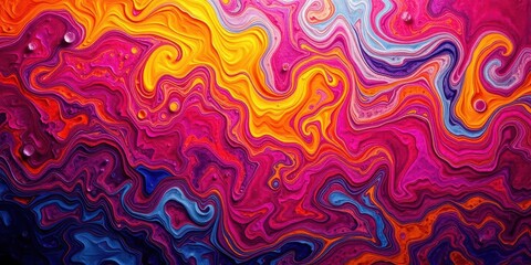 Obraz premium Vibrant abstract background with swirling organic textures in various colors, artistic, vibrant, wallpaper