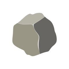 Rock stone cartoon. Cartoon game art rock and stone. Stone boulder, gravel rubble and pile of rocks cartoon isolated vector illustration