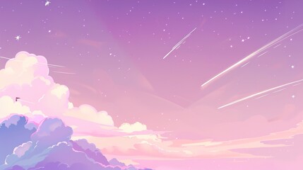 Obraz premium lphone wallpaper pink sky purple galactic background