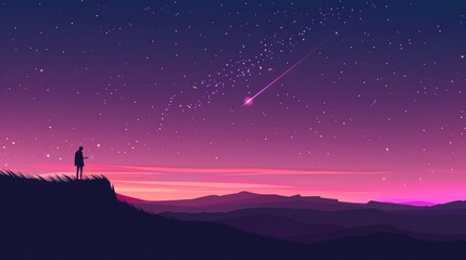 Fototapeta premium lphone wallpaper pink sky purple galactic background