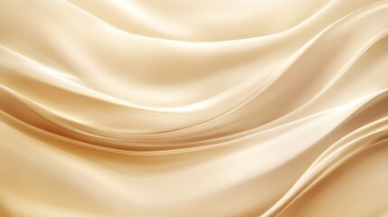 Abstract Beige Silk Drape, Elegant Swirling Fabric Texture Background