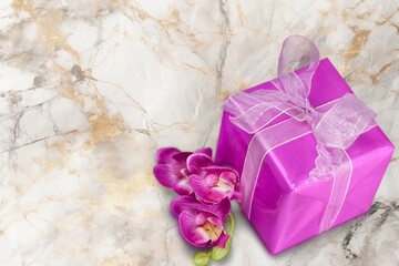 Christmas Beautiful gift box with bow