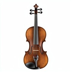 A beautifully crafted wooden violin, showcasing elegant curves and a glossy finish, emphasizing its artistry and musical heritage.