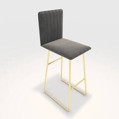 3d render bar stool design element. Furniture Collection