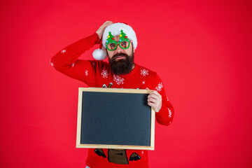 Shopping sale and discount for Christmas. Happy New Year. Sale offer for Christmas holiday. Santa...