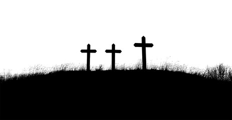 PNG Three Crosses On Hill cross symbol sunset.