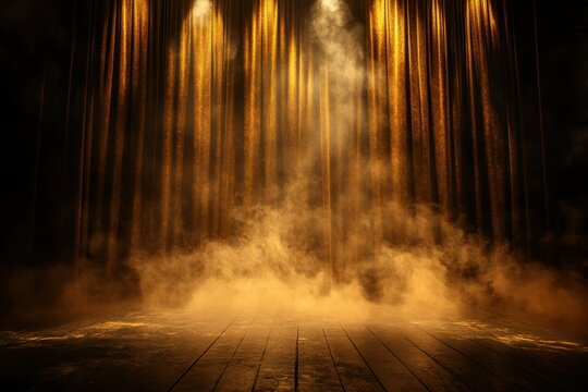 Theatrical Stage Dramatic Lighting Smoky Atmosphere