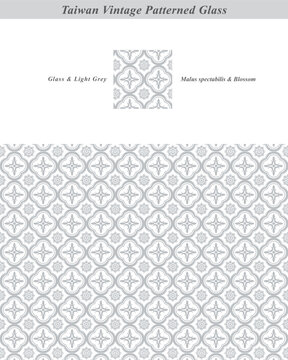 Taiwan Vintage patterned glass