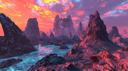 Obraz premium Mystic Mechanical Mountain