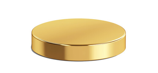 Golden Podium for Product Display, isolated on transparent background