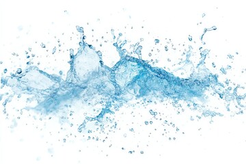 Water Wave with Clipping Path on White Background.