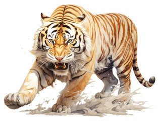 Obraz premium PNG Tiger wildlife cartoon animal.