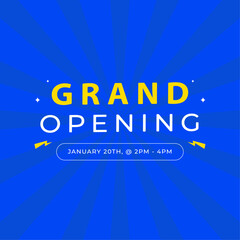 Elegant Grand opening Banner Design for Business Promotions