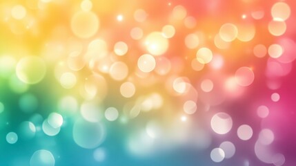 Fototapeta premium Joyful Rainbow Bokeh Background - Bright, Festive, Celebratory